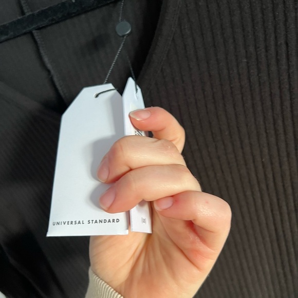 NWT Universal Standard Black Cotton Jersey Dress, size XS - Picture 5 of 6